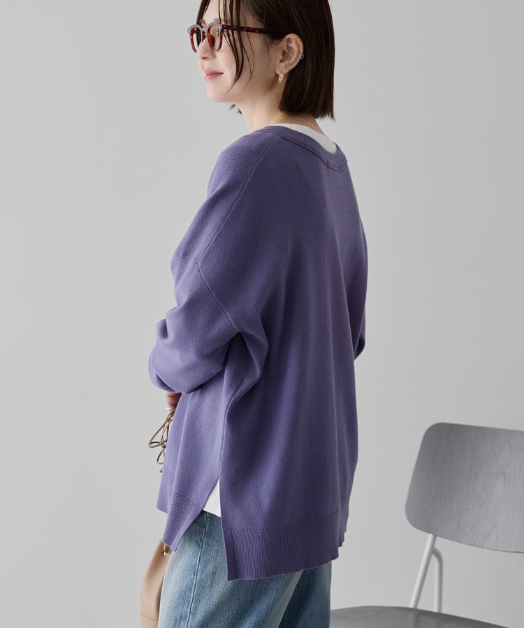 AMERICAN HOLIC「バイパチVネックニットプルオーバー＜静電気軽減＞」|ニット・セーター|