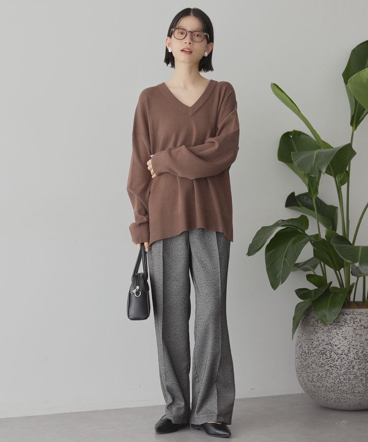 AMERICAN HOLIC「バイパチVネックニットプルオーバー＜静電気軽減＞」|ニット・セーター|