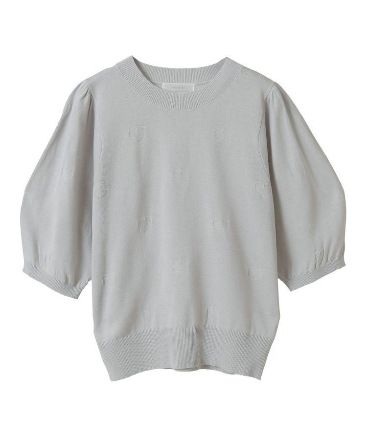 Green Parks「・swing by ハート柄クルーニット」|ニット・セーター|