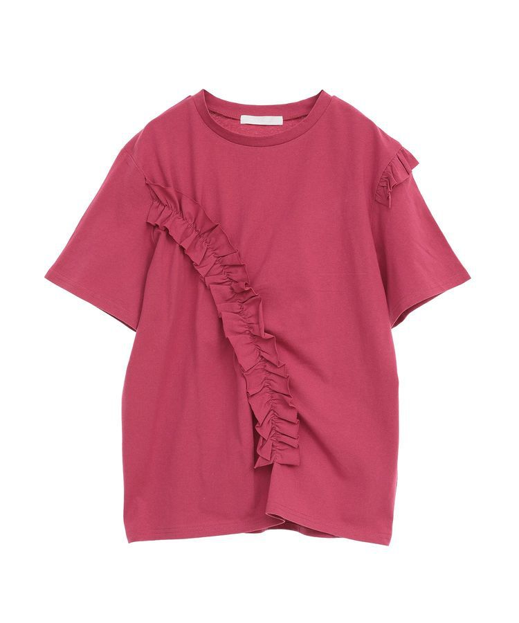 Green Parks「・Petit Fleur アシンメトリーフリルTEE」|Tシャツ・カットソー|