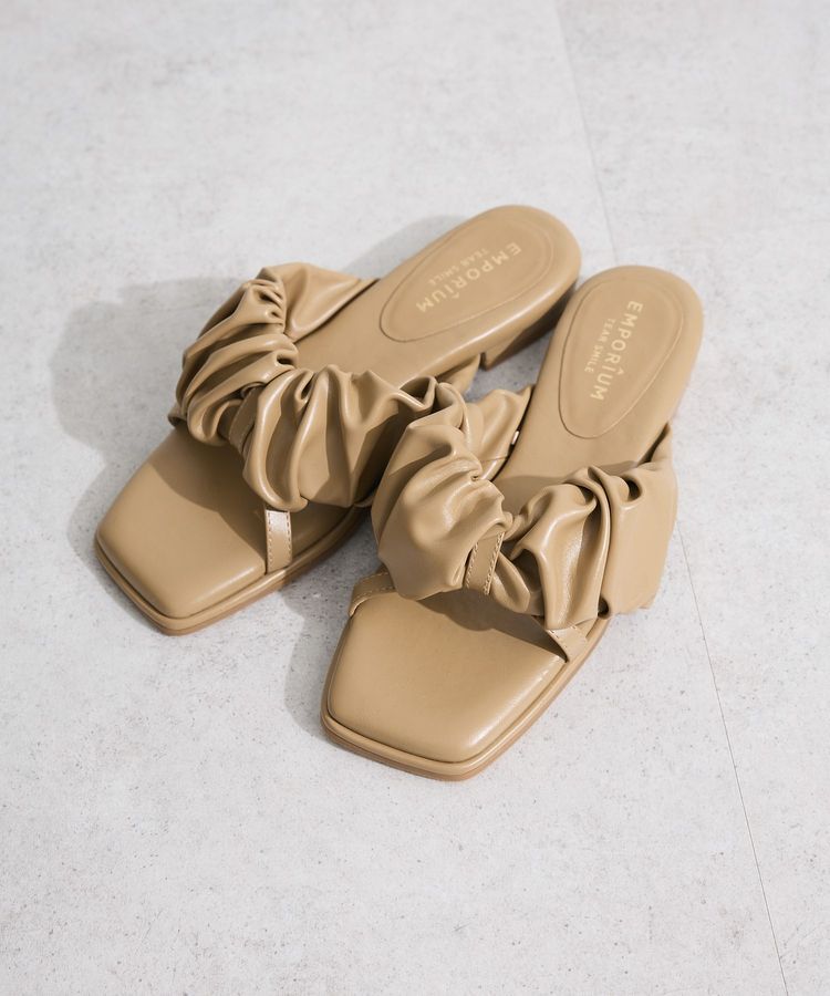 armonia「ETS.合皮パフサンダル」|サンダル|Beige