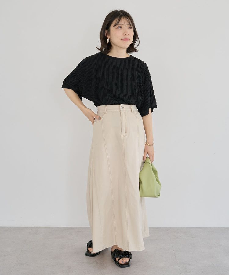 Green Parks「ライトデニムサイドタックスカート」|スカート|