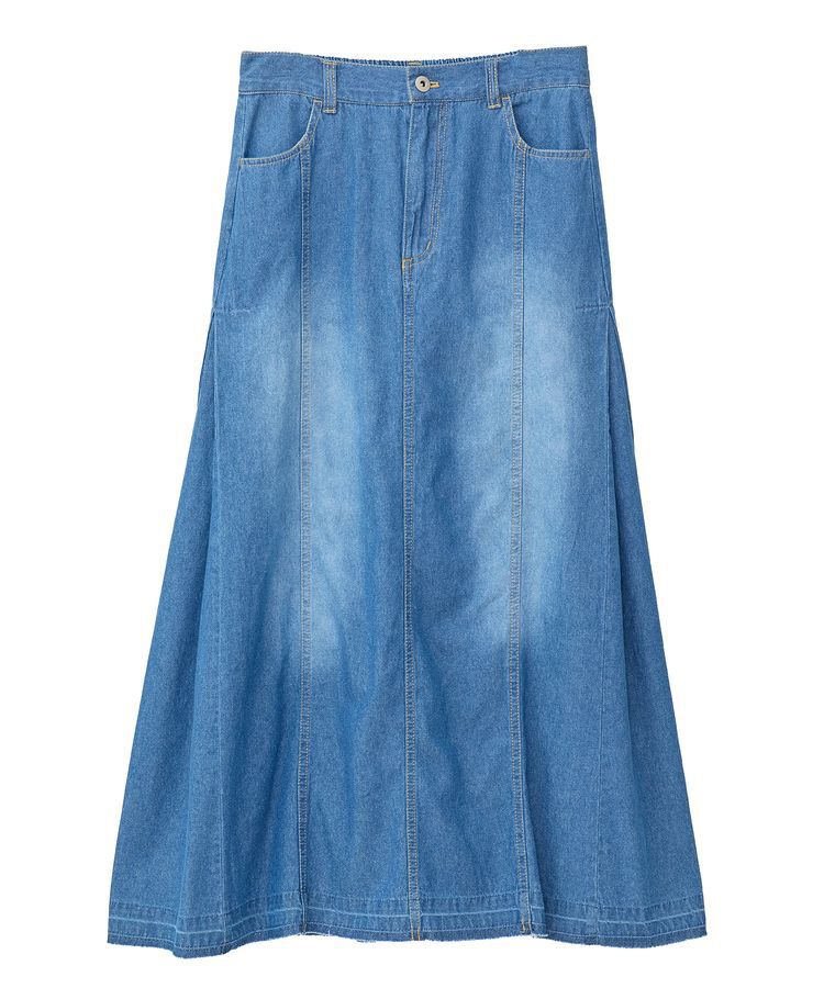 Green Parks「ライトデニムサイドタックスカート」|スカート|