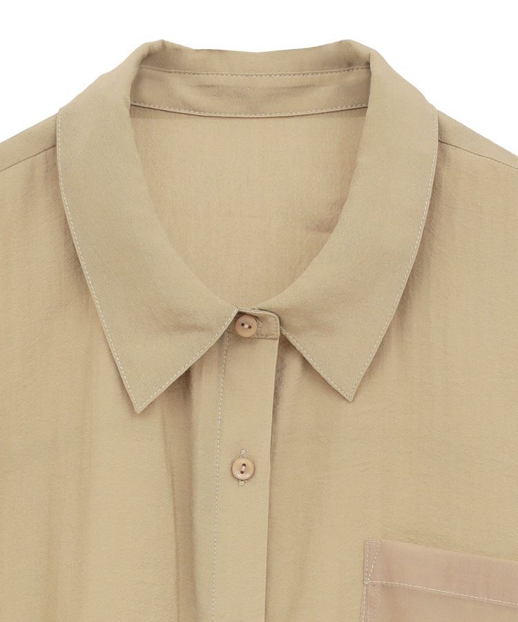 Green Parks「裾レイヤードショートスリーブシャツ」|シャツ・ブラウス|