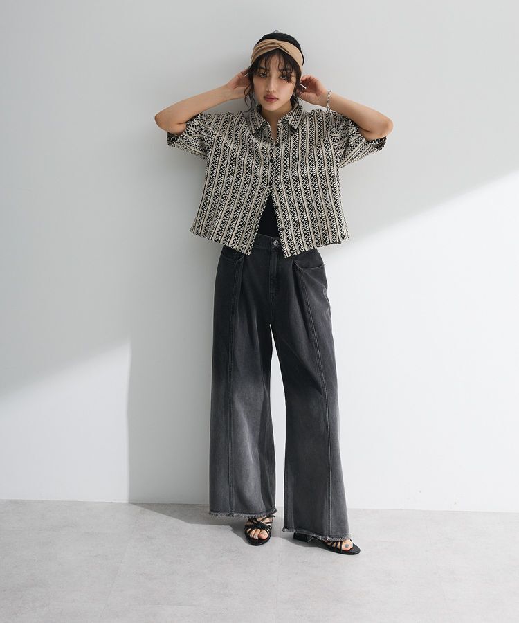 Green Parks「インド綿 衿付きレースシャツ」|シャツ・ブラウス|