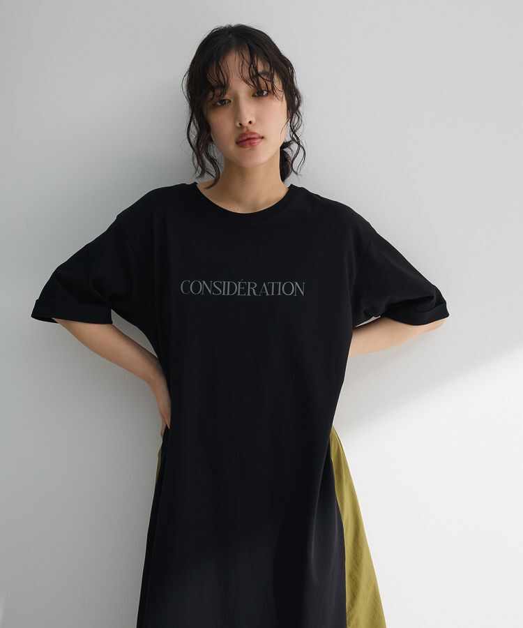 Green Parks「ナイロンドッキングロゴワンピース」|ワンピース|