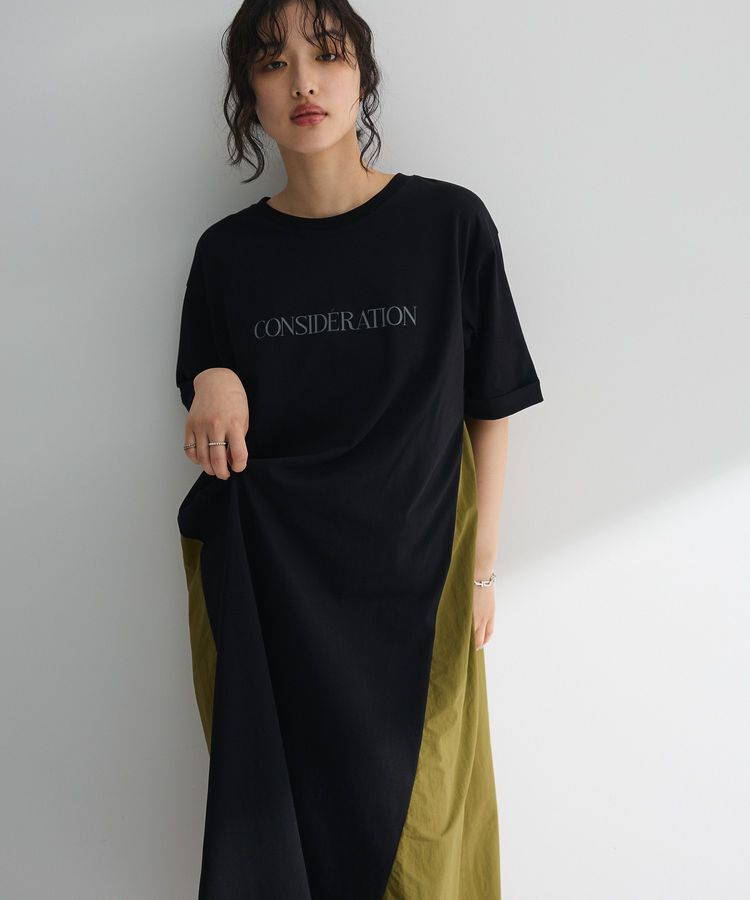 Green Parks「ナイロンドッキングロゴワンピース」|ワンピース|