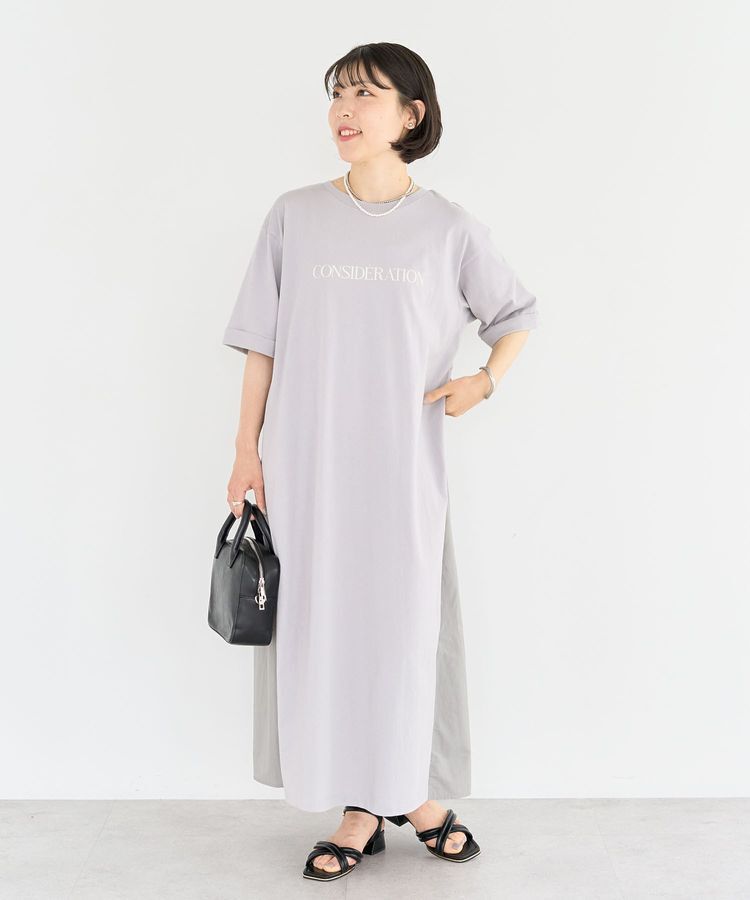 Green Parks「ナイロンドッキングロゴワンピース」|ワンピース|