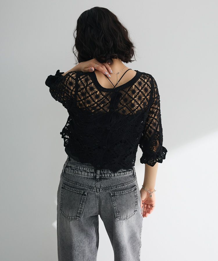 Green Parks「・SUGAR SPOON 2wayクロシェカーディガン」|カーディガン|