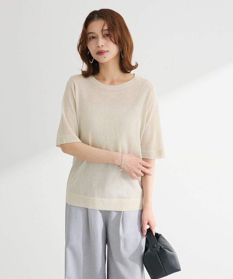 Green Parks「・Petit Fleur ラメシアーニット」|Tシャツ・カットソー|