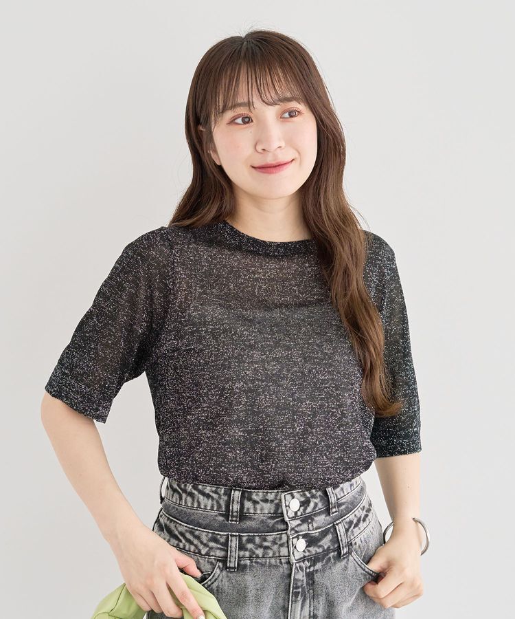 Green Parks「・Petit Fleur ラメシアーニット」|Tシャツ・カットソー|