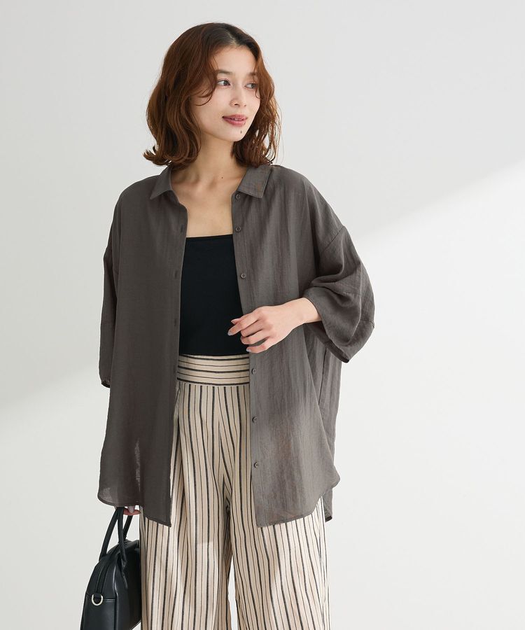 Green Parks「・ELENCARE DUEシアーボリュームスリーブシャツ」|シャツ・ブラウス|