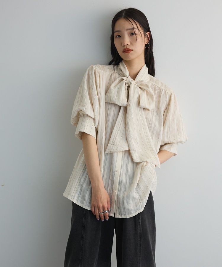 AnriettMusee「2WAYボウタイバルーンスリーブブラウス」|シャツ・ブラウス|