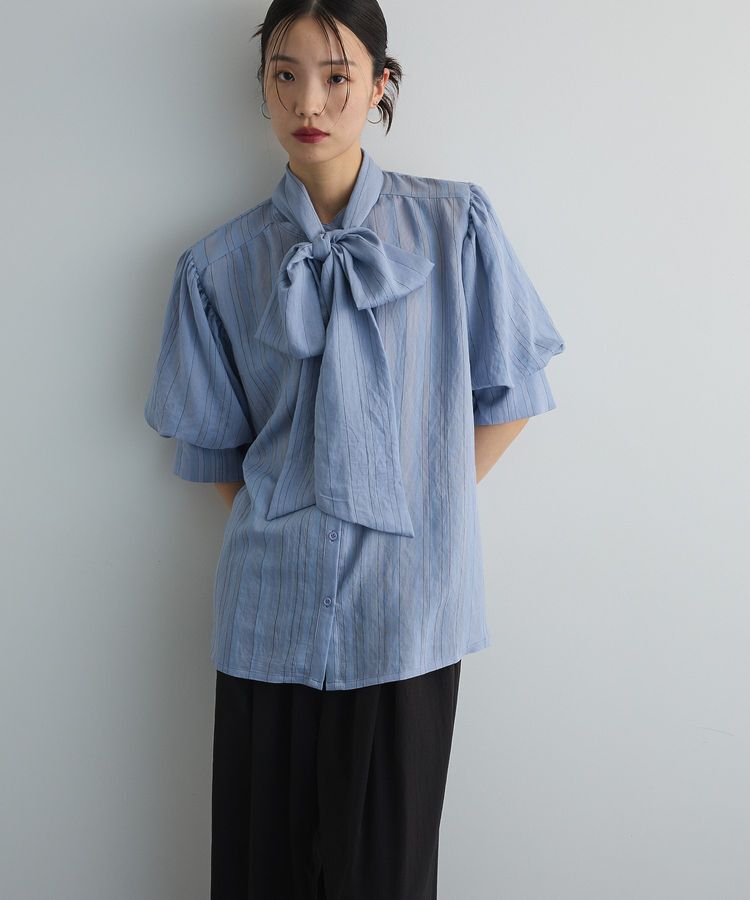 AnriettMusee「2WAYボウタイバルーンスリーブブラウス」|シャツ・ブラウス|Sax