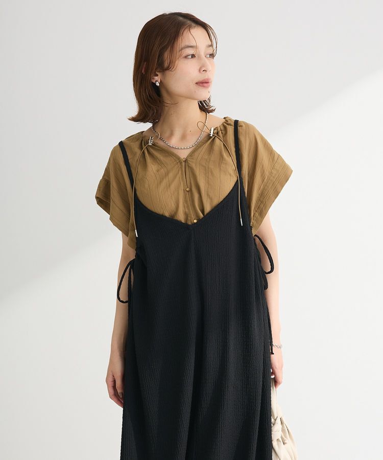 Green Parks「表面感脇リボンキャミワンピース」|ワンピース|