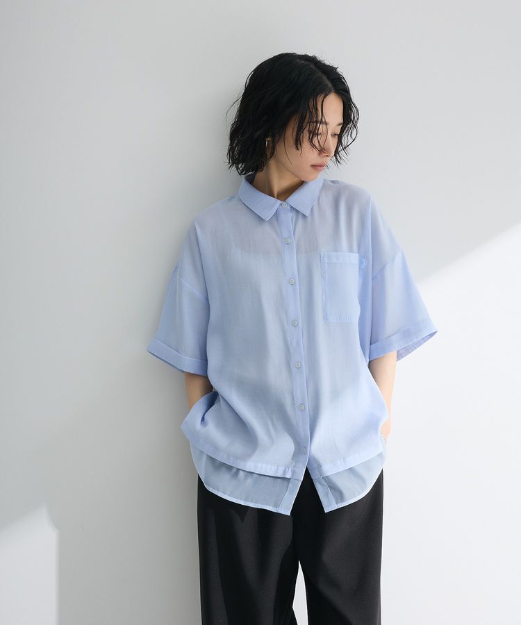 Green Parks「裾レイヤードショートスリーブシャツⅡ」|シャツ・ブラウス|