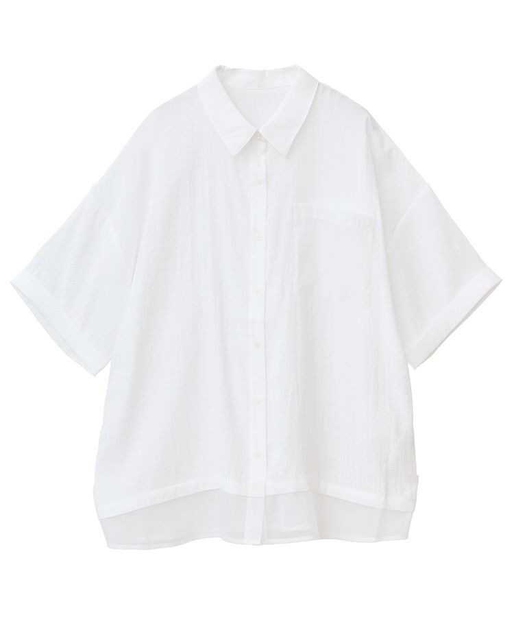 Green Parks「裾レイヤードショートスリーブシャツⅡ」|シャツ・ブラウス|