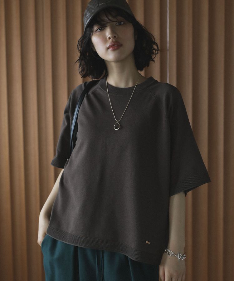 Green Parks「トレーナー風ニットプルオーバー」|ニット・セーター|