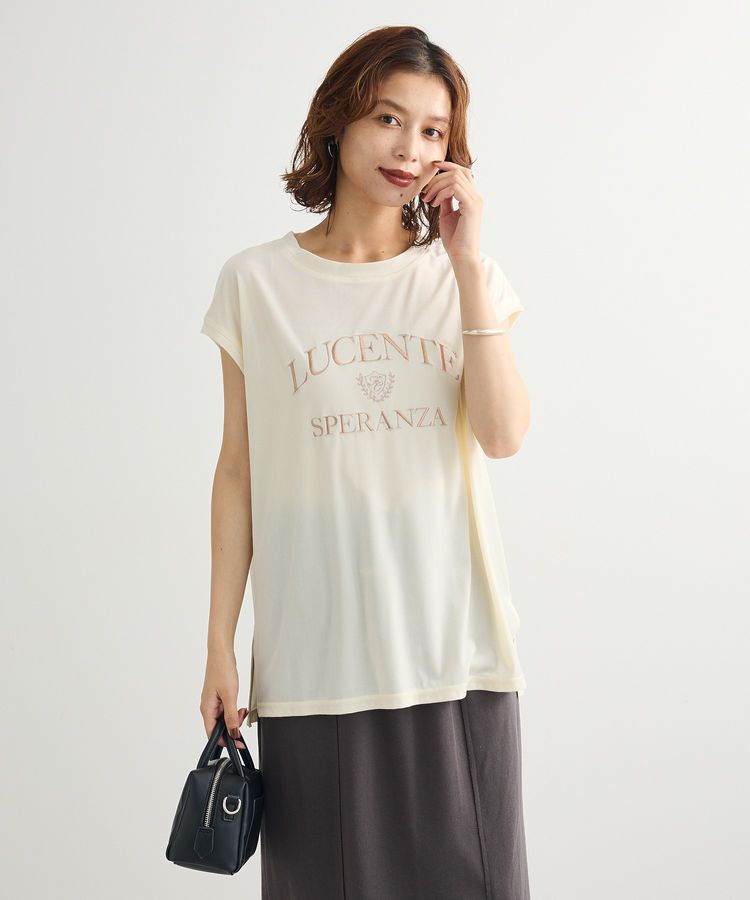 Green Parks「ベロアロゴフレンチスリーブチュニック」|チュニック|