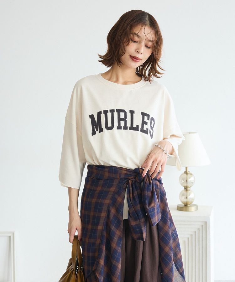 Green Parks「5分袖刺繍ロゴトレTEE」|Tシャツ・カットソー|