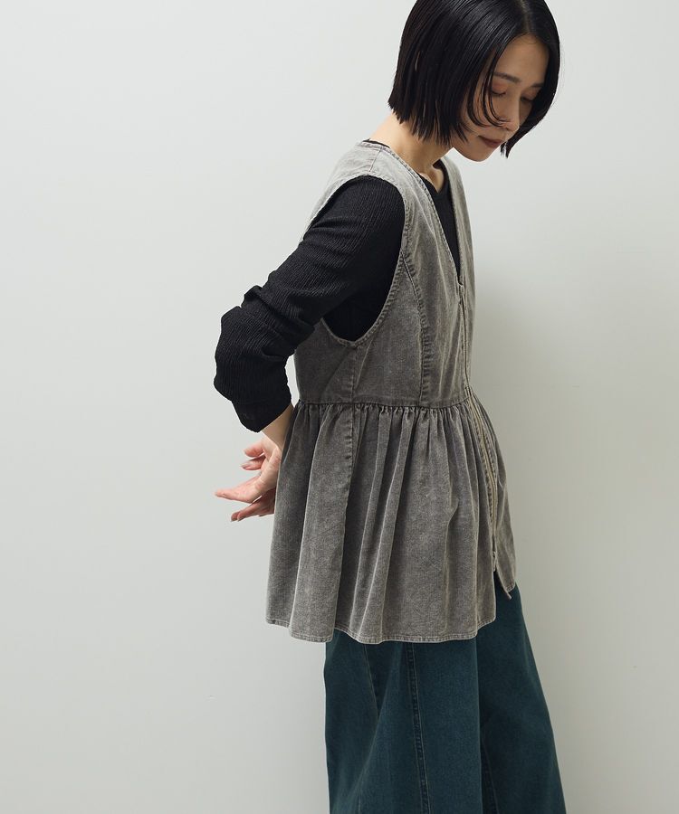 Green Parks「・ELENCARE DUE ケミカルコーデュロイベスト」|ベスト・ジレ|