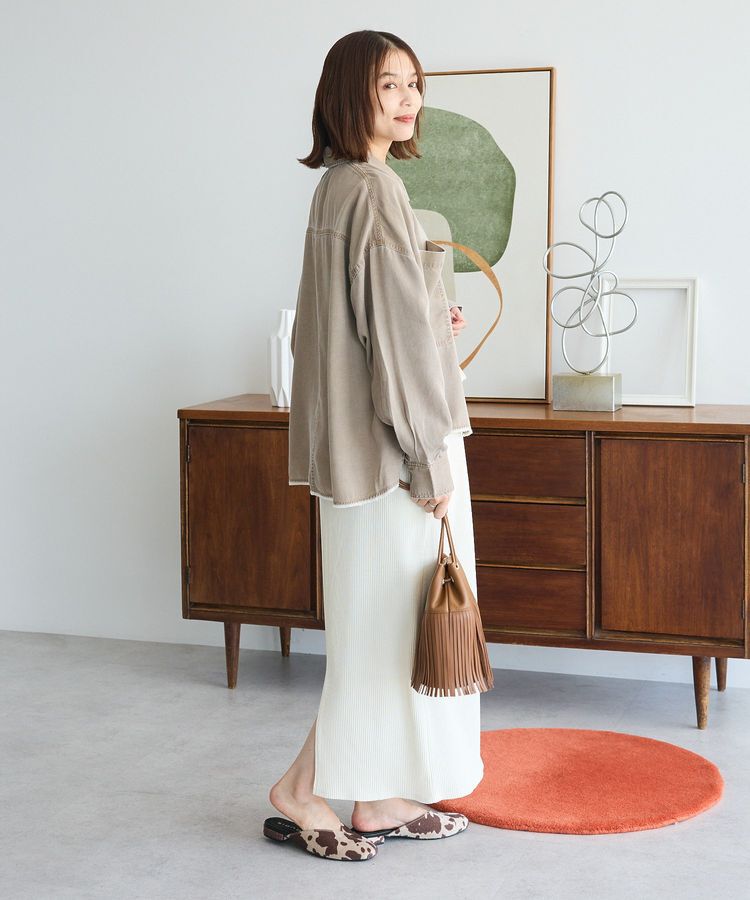 Green Parks「裾フリンジヴィンテージ風シャツ」|シャツ・ブラウス|