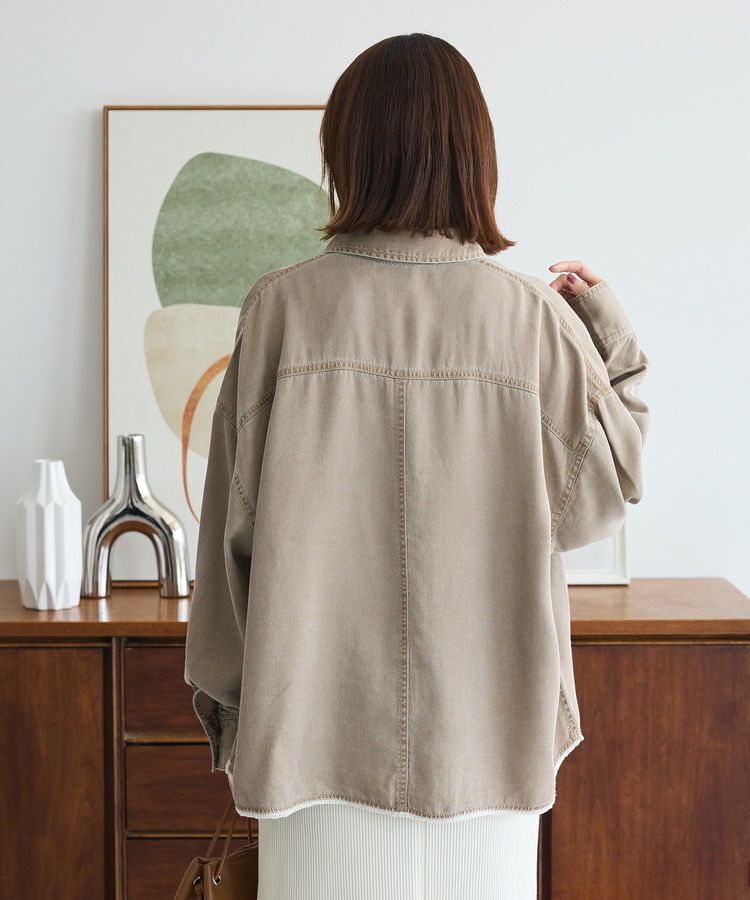 Green Parks「裾フリンジヴィンテージ風シャツ」|シャツ・ブラウス|