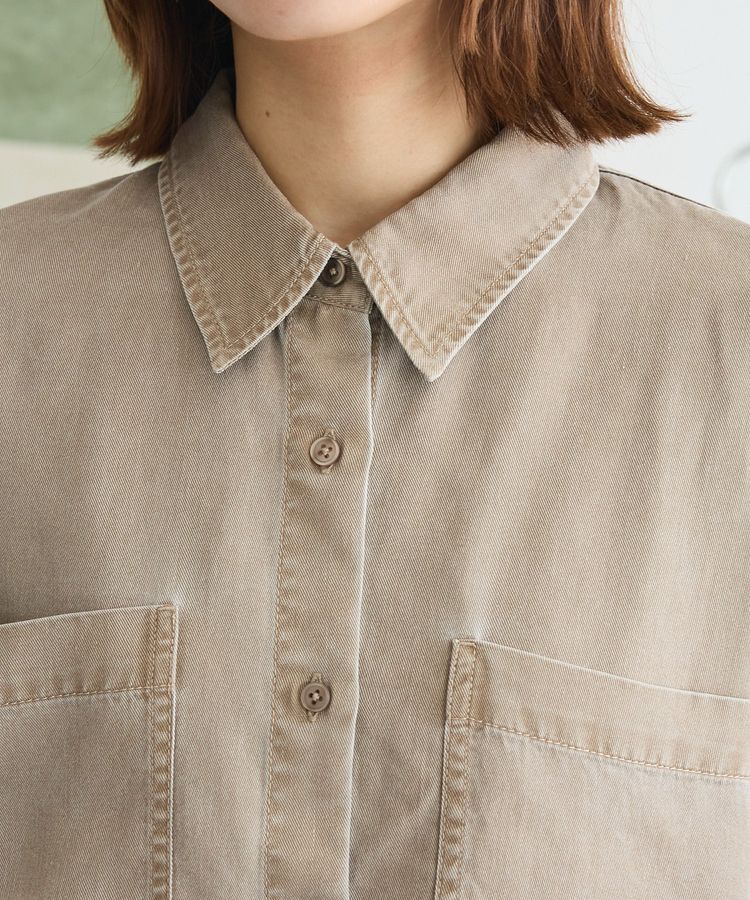 Green Parks「裾フリンジヴィンテージ風シャツ」|シャツ・ブラウス|