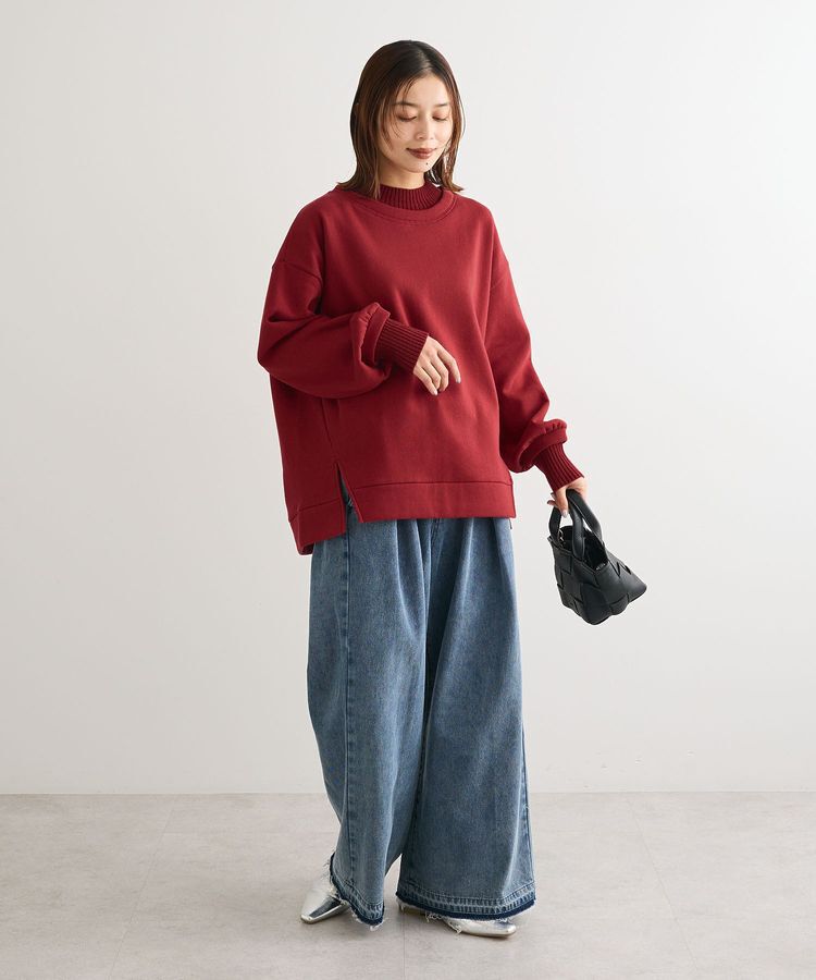 Green Parks「リブドッキング裏起毛プルオーバー」|スウェット・ジャージ|