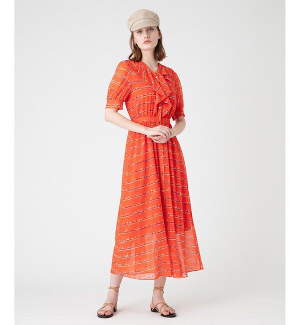 LOULOU WILLOUGHBY「【LOULOU WILLOUGHBY】RATTIレタードボーダーワンピース」|ワンピース|