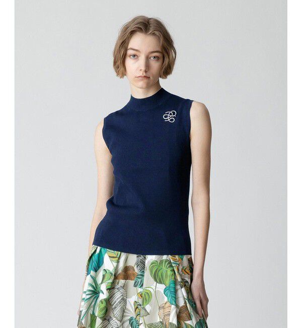 allureville「バック釦ディティールプルオーバー」|ニット・セーター|ネイビー