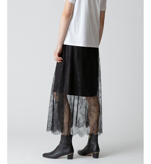 allureville「フラワーレースシースルースカート」|スカート|