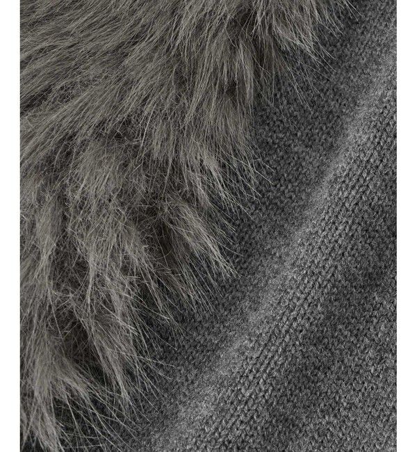 allureville「ジャガードフェイクファーコンビニットジレ」|ベスト・ジレ|