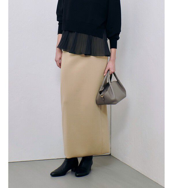 allureville「センタージップ2WAYニットスカート」|タイト|