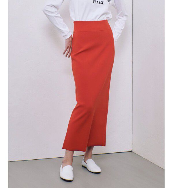 allureville「センタージップ2WAYニットスカート」|タイト|