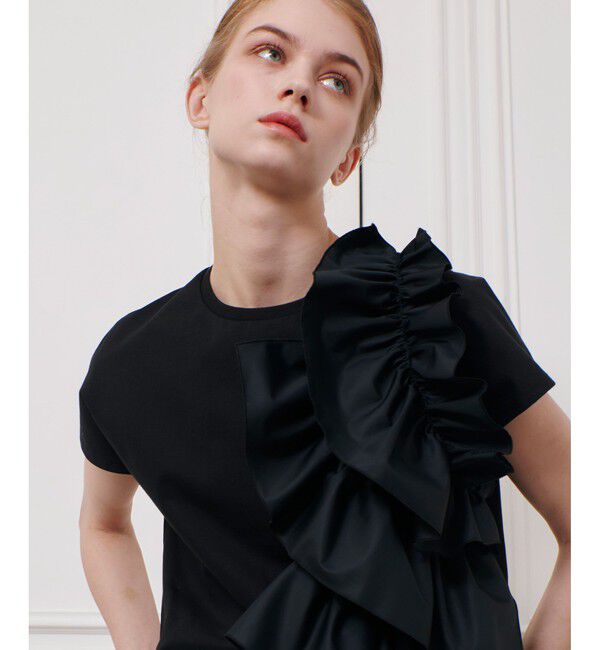 LOULOU WILLOUGHBY「【LOULOU WILLOUGHBY】ギャザーレイヤーＴシャツ」|Tシャツ・カットソー|