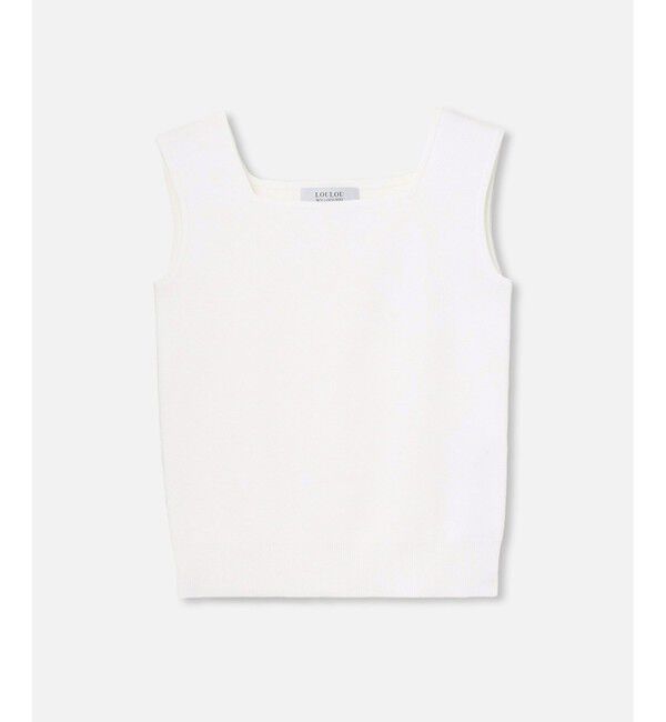 LOULOU WILLOUGHBY「◇【LOULOU WILLOUGHBY】スクエアタンク」|ニット・セーター|オフホワイト