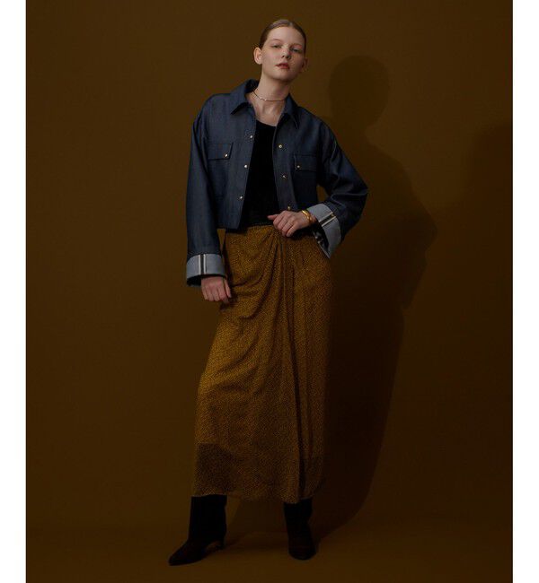 allureville「リジッドデニムライクブルゾン」|ブルゾン・スタジャン|