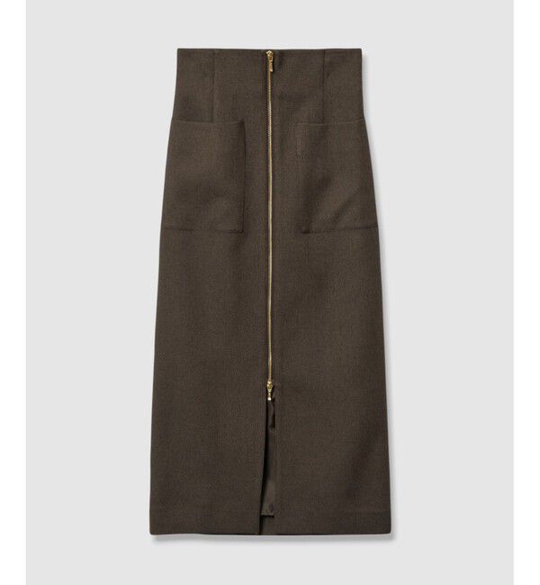 allureville「メランジピンヘッドサススカート」|タイト|