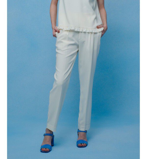 LOULOU WILLOUGHBY「【LOULOU WILLOUGHBY】ハイバックテーパードパンツ」|スラックス|オフホワイト