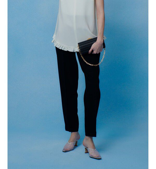 LOULOU WILLOUGHBY「【LOULOU WILLOUGHBY】ハイバックテーパードパンツ」|スラックス|ブラック