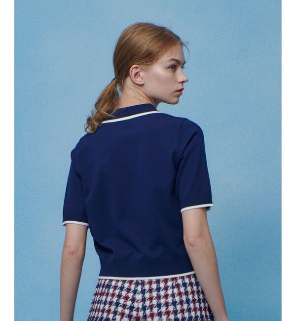 LOULOU WILLOUGHBY「【LOULOU WILLOUGHBY】ＣＨＥＲＲＹビジューＰＯＬＯ」|ポロシャツ|