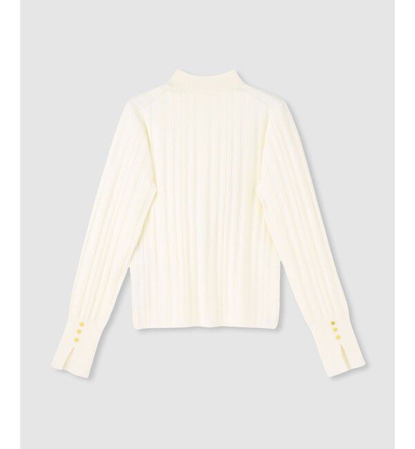 allureville「ストライプモックネックレス プルオーバー」|ニット・セーター|