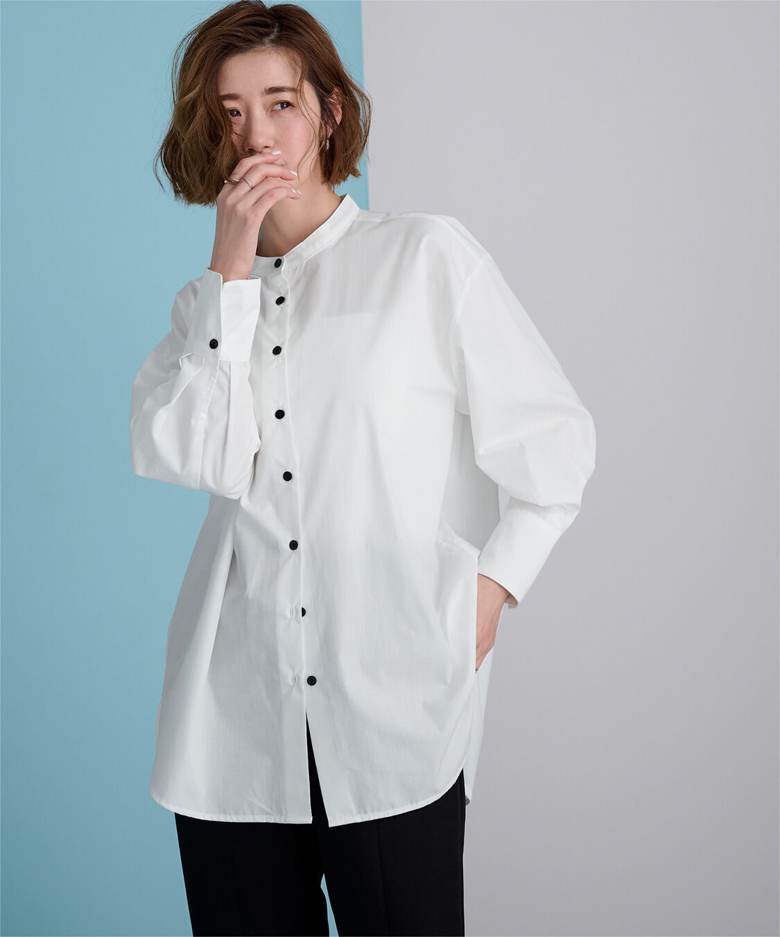 ur's「釦バックスリットチュニックシャツ」|シャツ・ブラウス|