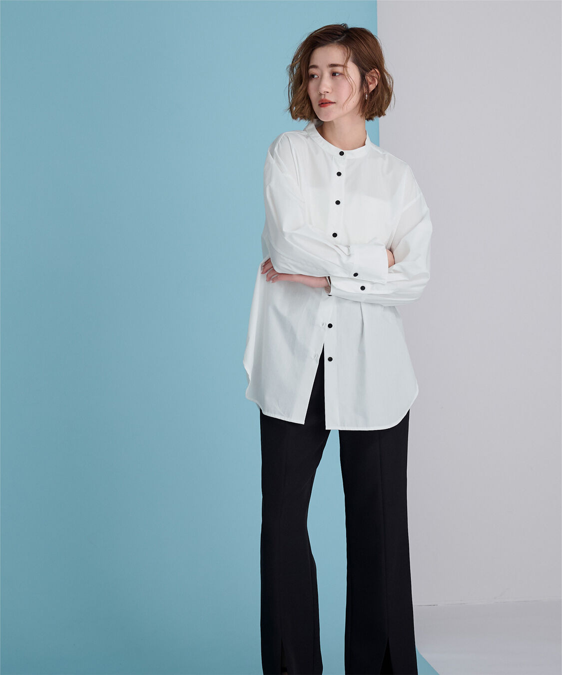 ur's「釦バックスリットチュニックシャツ」|シャツ・ブラウス|