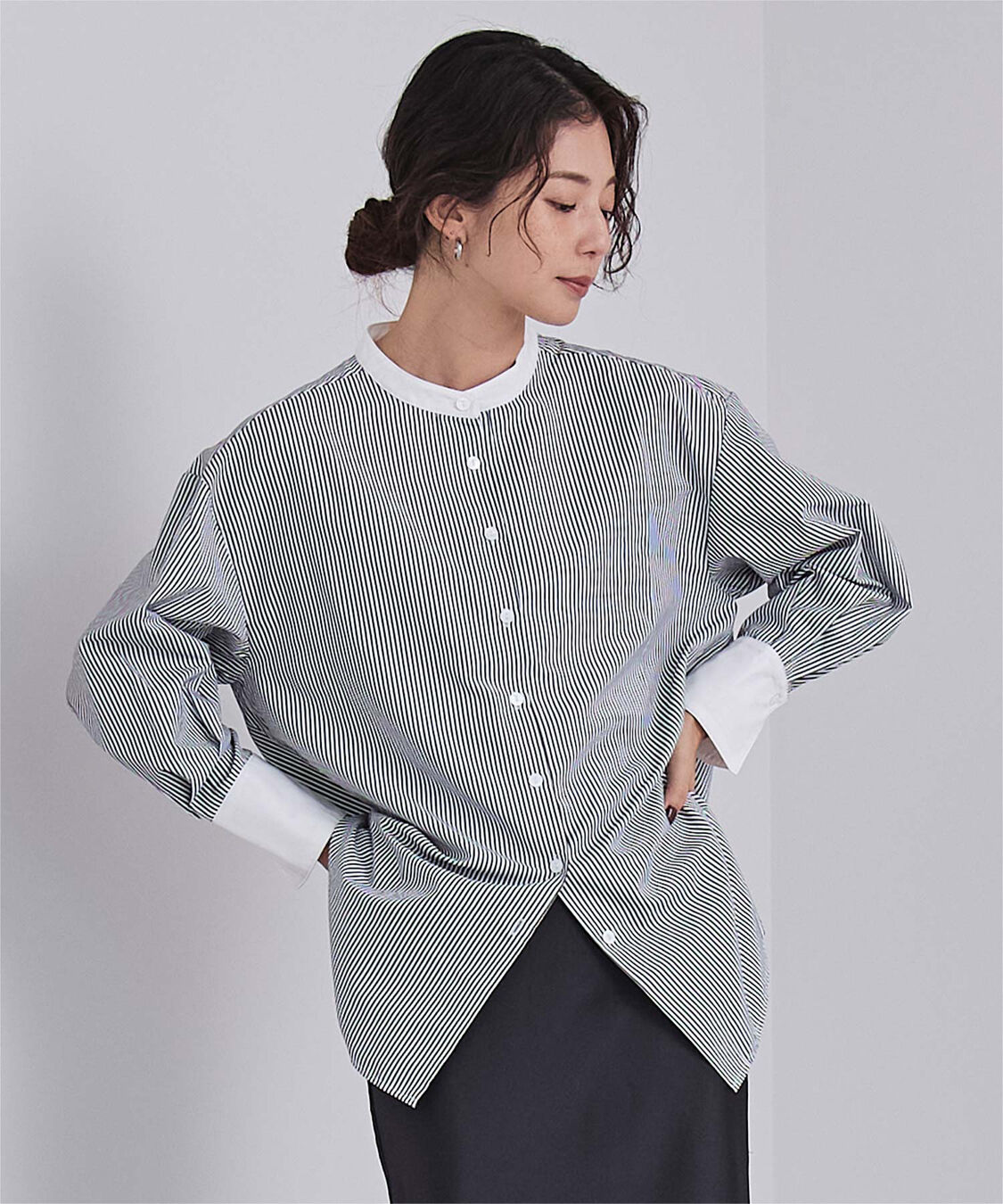 ur's「釦バックスリットチュニックシャツ」|シャツ・ブラウス|