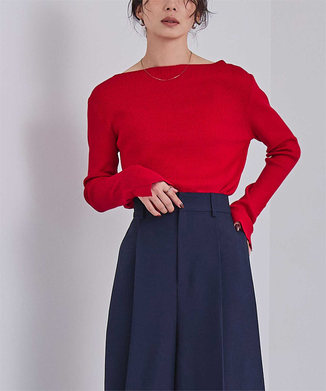 ur's「ボートネックスリットスリーブリブニット」|ニット・セーター|