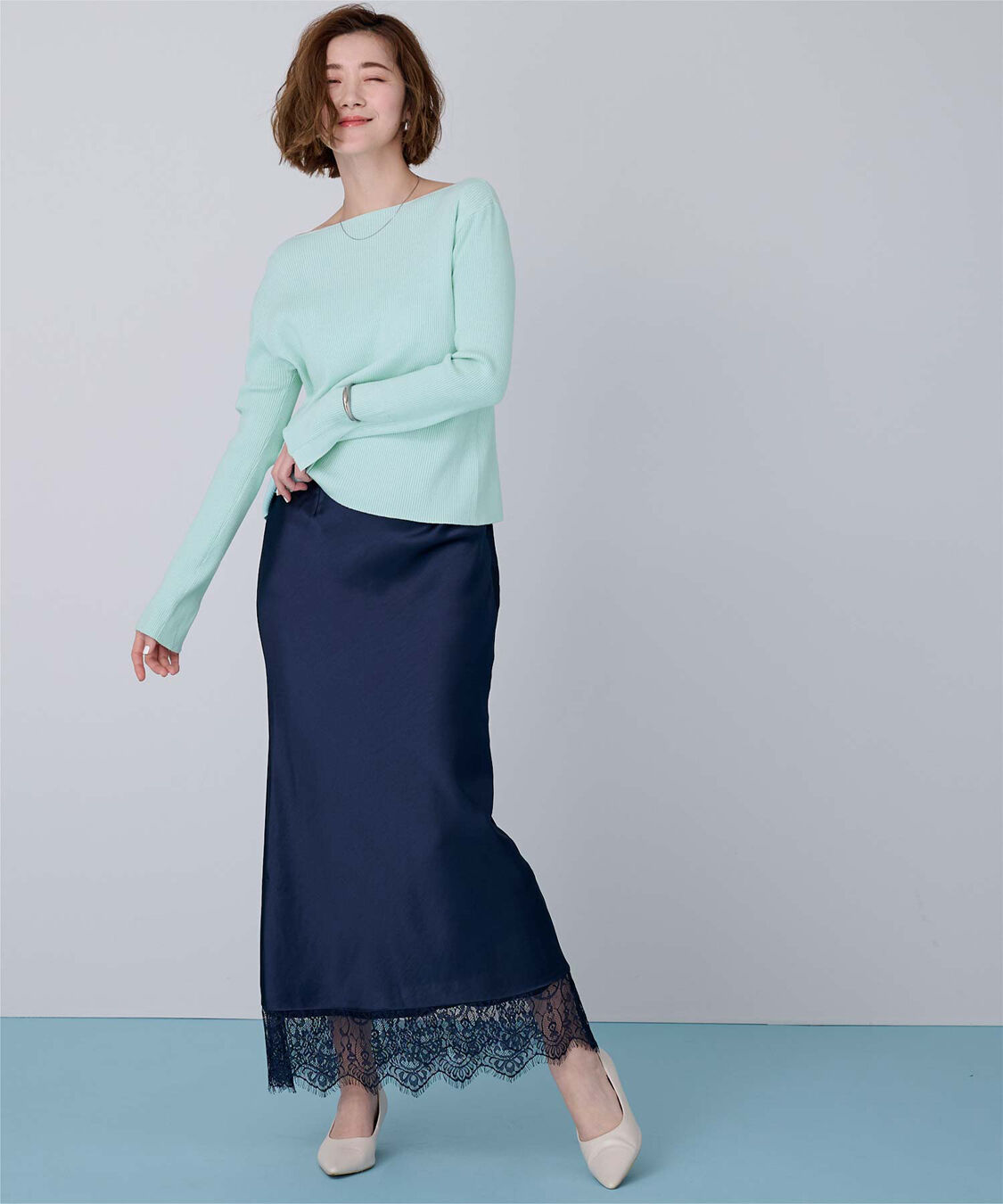 ur's「ボートネックスリットスリーブリブニット」|ニット・セーター|