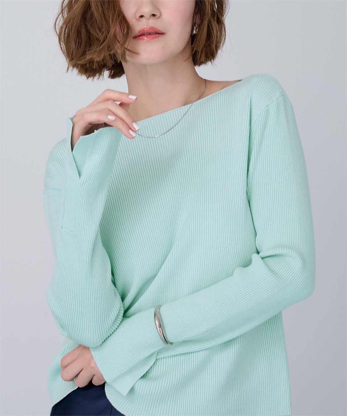 ur's「ボートネックスリットスリーブリブニット」|ニット・セーター|