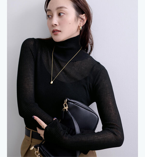 ur's「ハイネックリブシアーニット」|ニット・セーター|